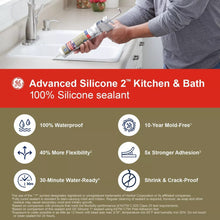 Load image into Gallery viewer, GE GE5040 Advanced Silicone 2 Kitchen &amp; Bath Sealant, 10.1oz, Clear
