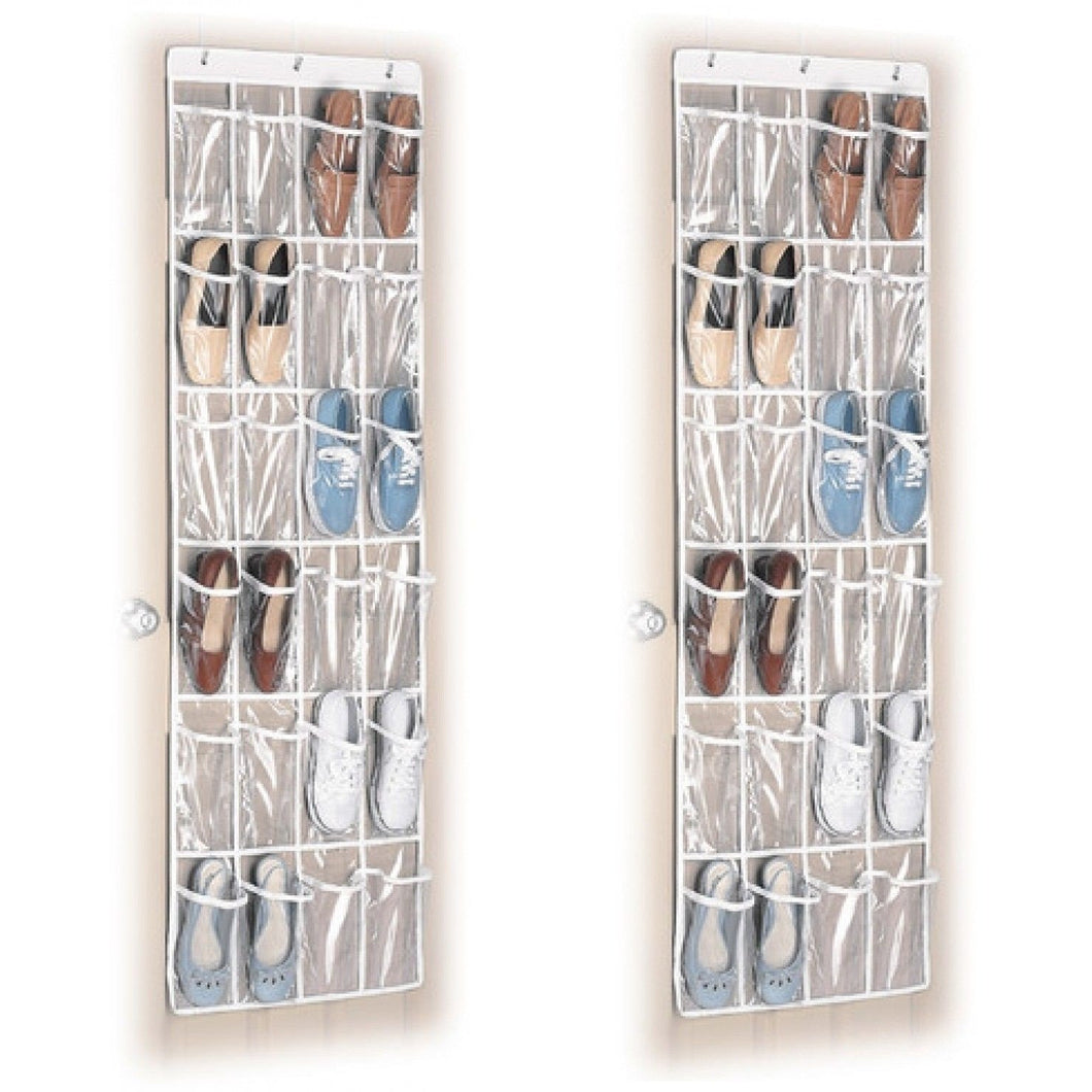 Whitmor Over - The-Door Shoe Organizer - Saves floor space - 24 pockets (2 Pack)