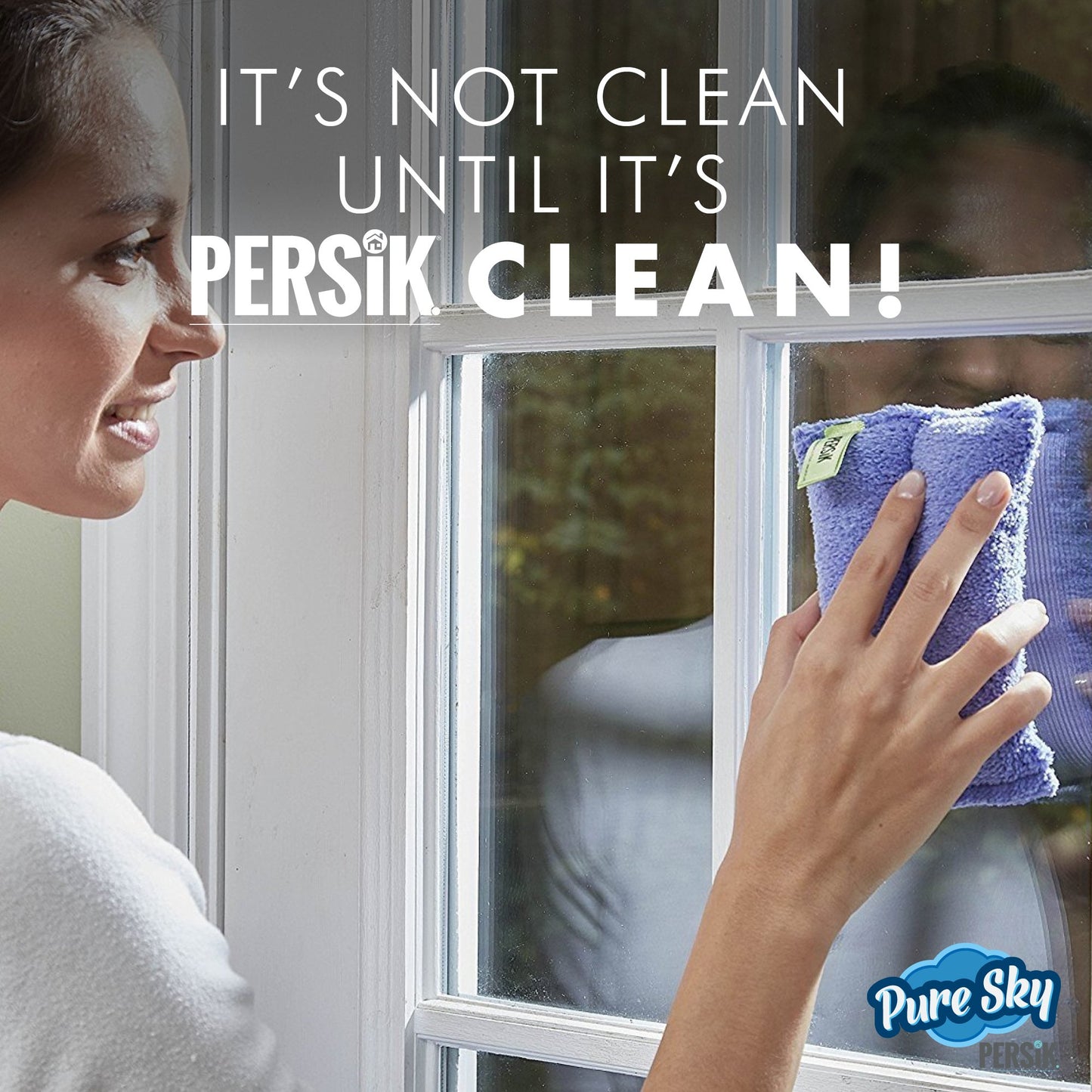 Pure-Sky Magic Deep Cleaning Sponge – 2-in1, Combination for Glass and Multipurpose