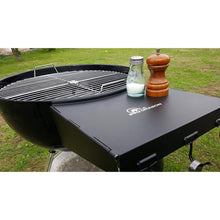 Load image into Gallery viewer, BBQ Dragon Grill Table Fits 22&quot; Weber Charcoal Grills, Weber Grill Table, Weber Kettle Grill Accessories, Steel BBQ Table Folds to Store Inside Barbecue Grill
