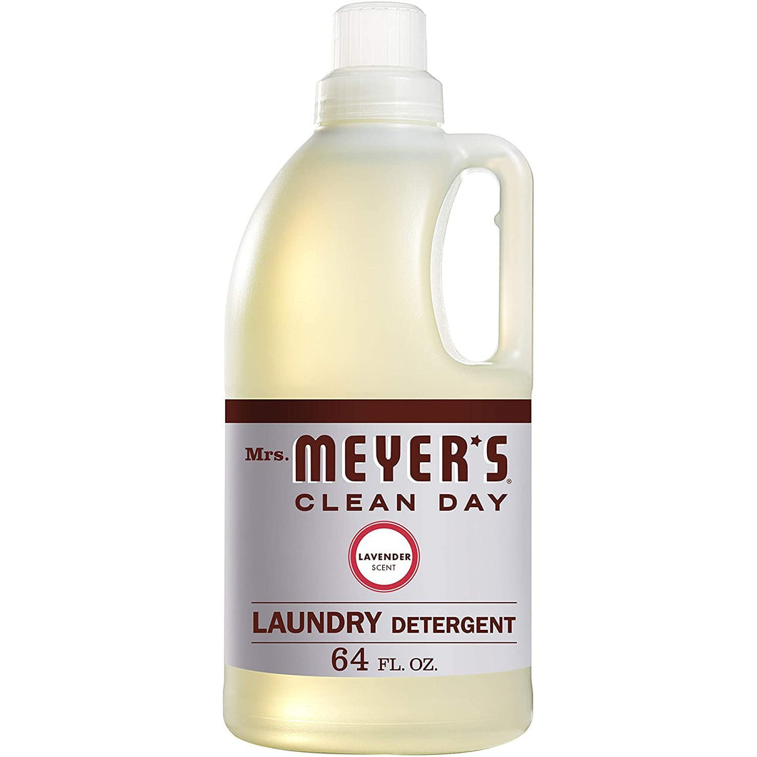 Mrs. Meyer's Clean Day Liquid Laundry Detergent, Cruelty Free and Biodegradable Formula, Lavender Scent, 64 oz