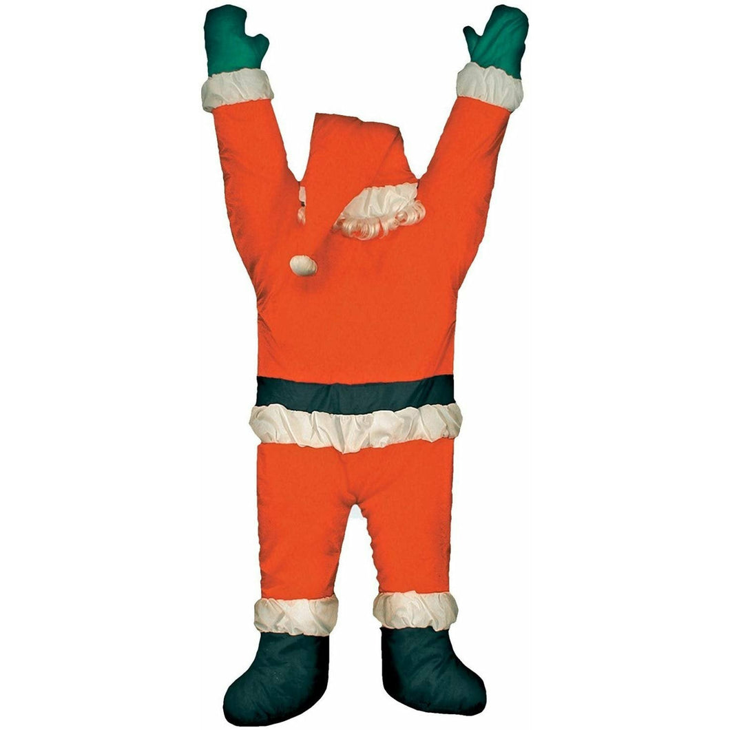 Gemmy Outdoor Decor Santa Hanging From Gutter