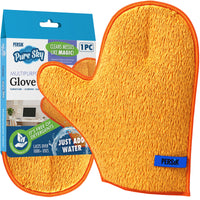 Pure-Sky Ultra-Microfiber Cleaning Cloth - Includes Window & Glass Towel Streak Free + Dusting  Glove +  Sponge