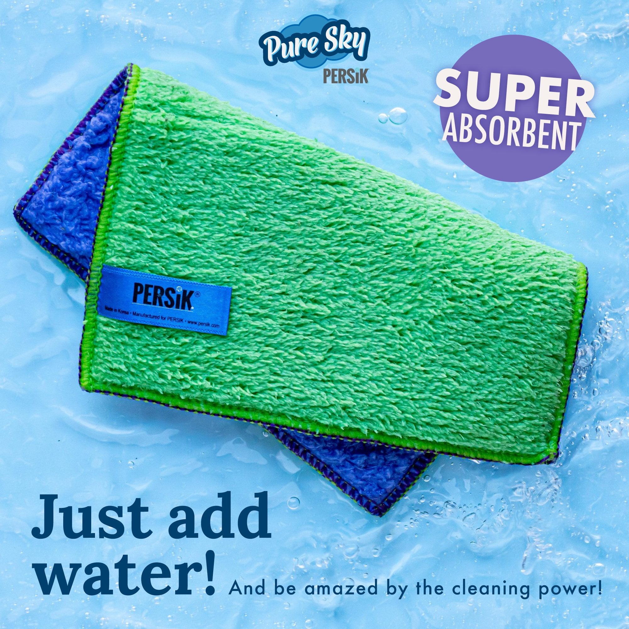 Pure-Sky Kitchen Cleaning Scrubbing Pads  - For Stubborn Stains Around Sinks, Stovetop, Countertop – Removing Grease with Water