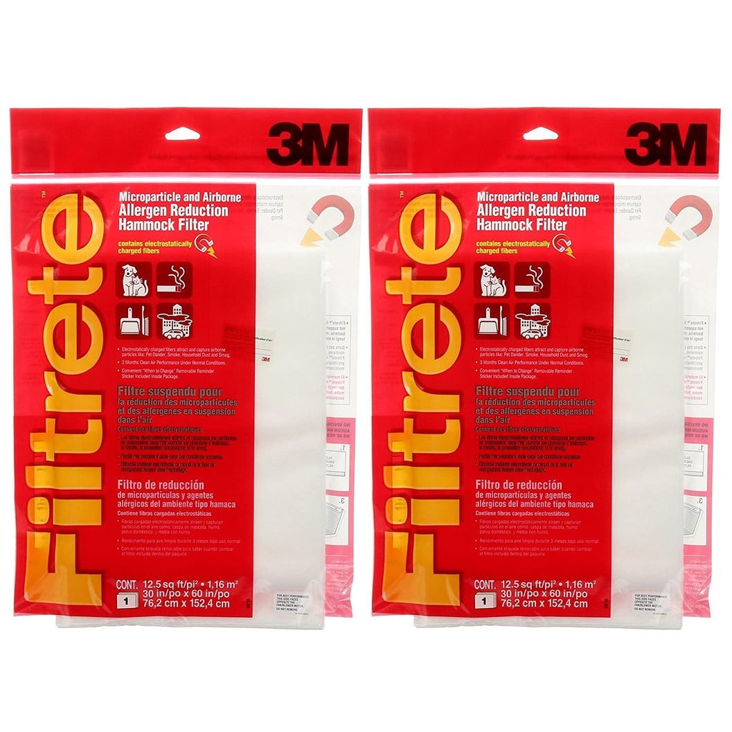 30x60 (cut-to-fit) Filtrete Hammock Filter by 3M - Pack of 2