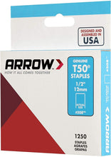Load image into Gallery viewer, Arrow Fastener 508 Genuine T50 1/2-Inch Staples, 4 Pack
