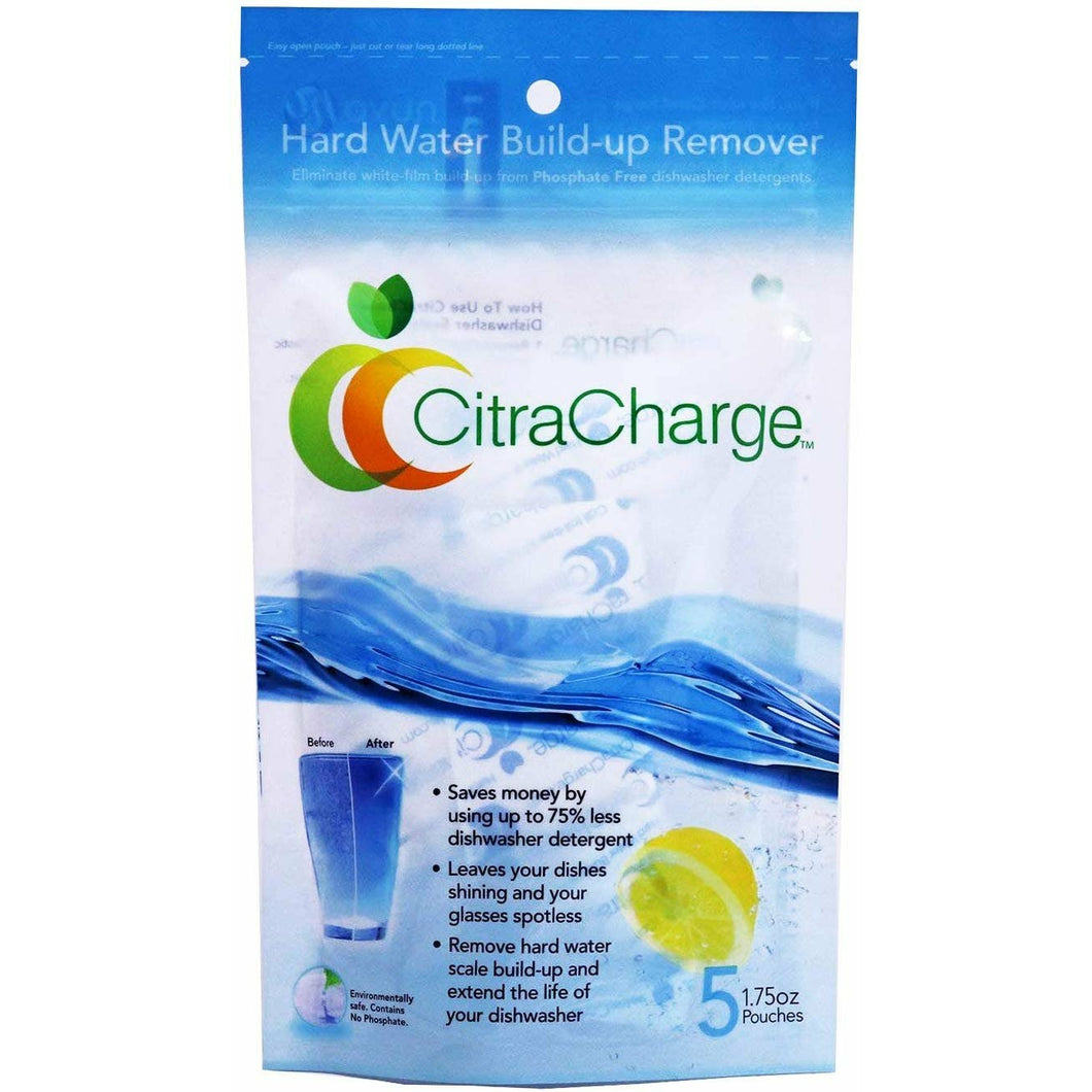 NuvoH2O CitraCharge Hard-Water Buildup Remover, Dishwasher Booster and Cleaner, Multipurpose Cleaning Agent for Sink Fixtures, Toilets, Glass, Washing Machines, and More