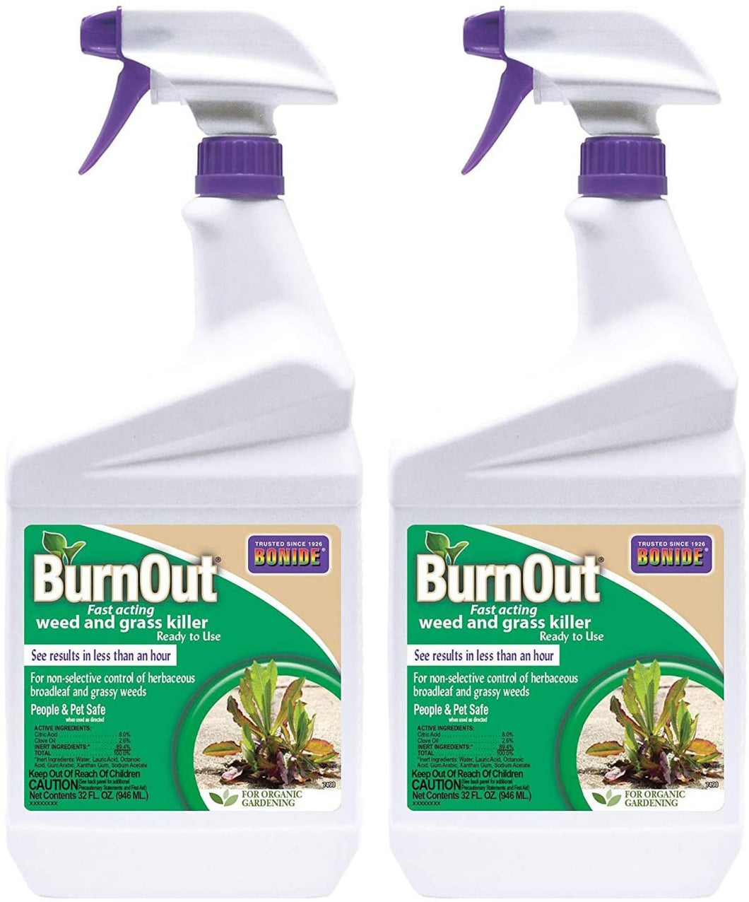 Bonide 7490 037321074908 Burn Out Weed and Grass Killer, 32 oz (Pack of 2)