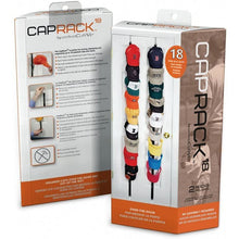 Load image into Gallery viewer, Perfect Curve CapRack18 Over-The-Door Cap Organizer, Two Straps, Holds Up To 18 Caps, Black
