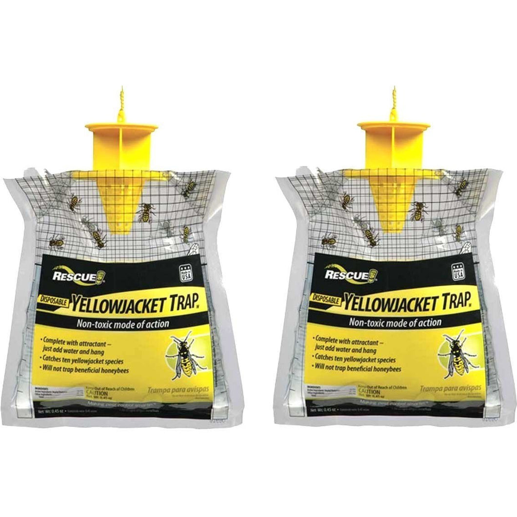 RESCUE! Non-Toxic Disposable Yellowjacket Trap - Eastern of The Rockies (2 Pack)