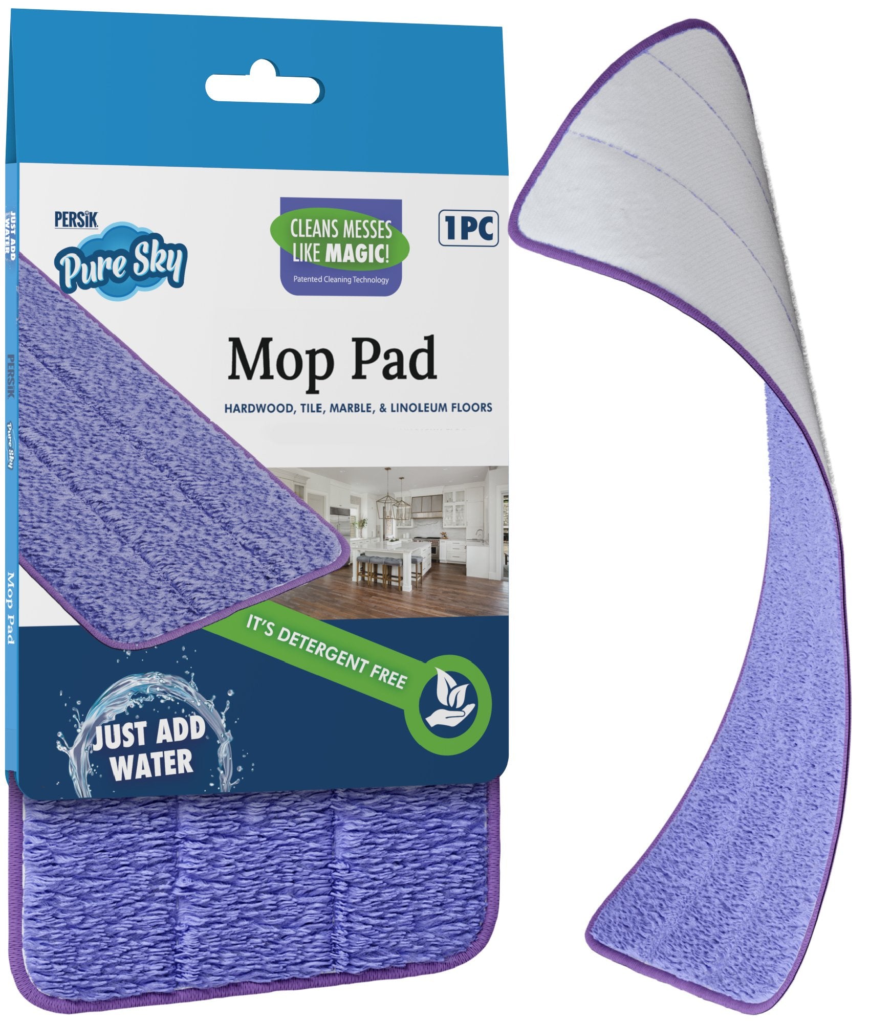 Pure-Sky Magic Deep Clean Floor Mop - Includes Light Weight, Strong Pole + Mop Head