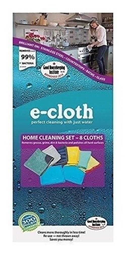 e-cloth Home Cleaning Set, 8 Piece - 2 Pack (Total 16 Piece)