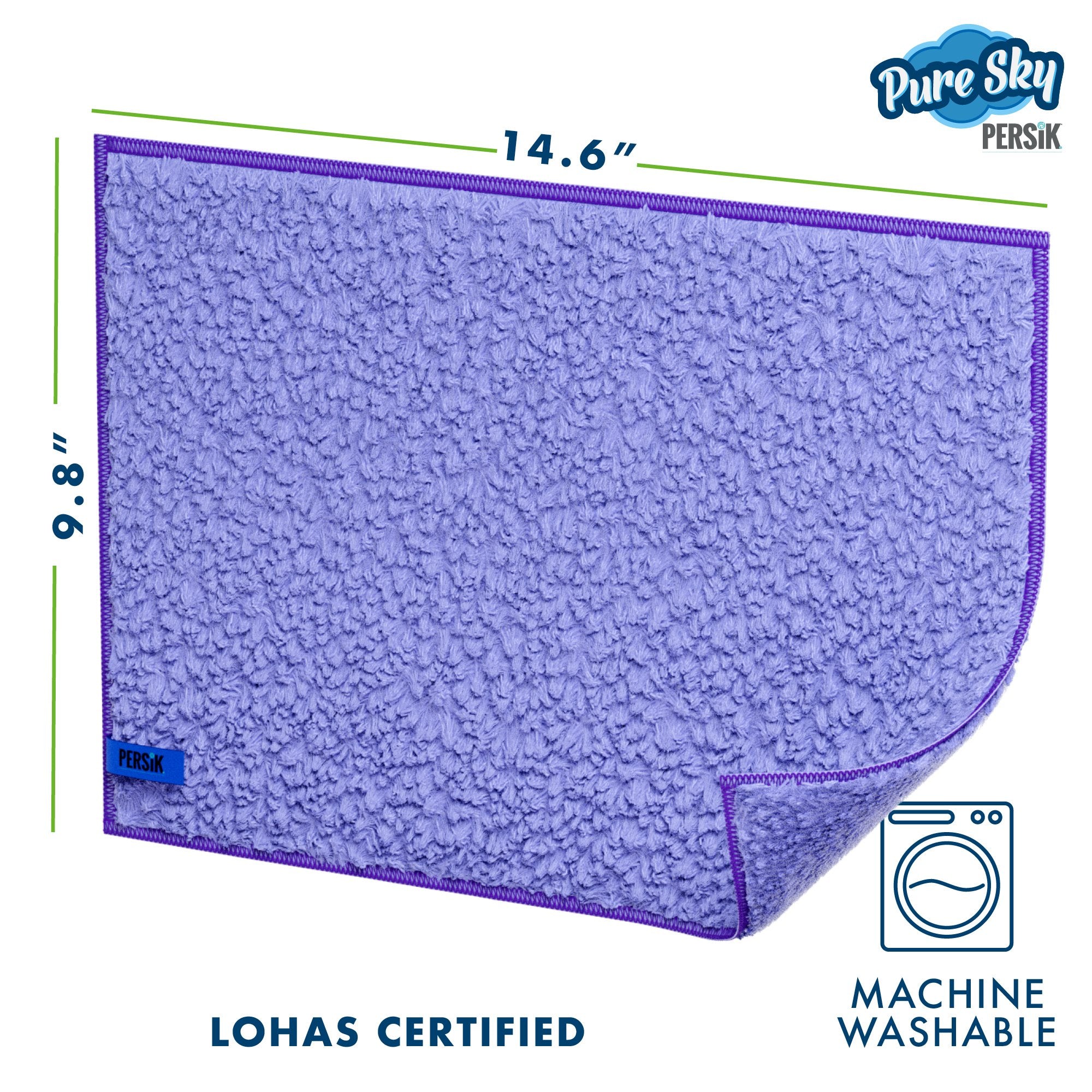 Pure-Sky Magic Deep Clean Multipurpose Cleaning Cloth - Stick-Attachable for Mop, or as Handheld Microfiber Towels to Clean Any Surfaces