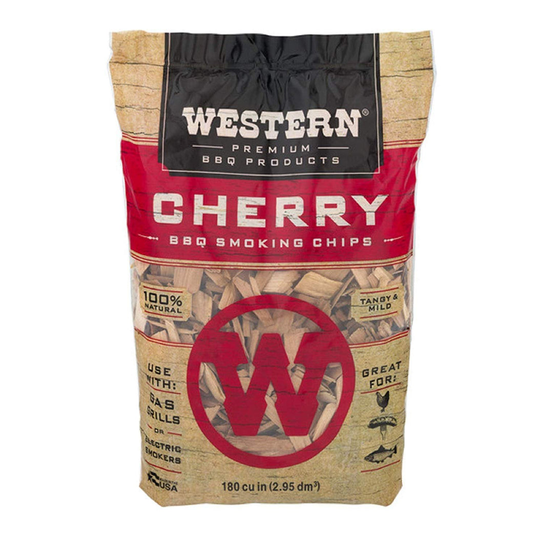 WESTERN Premium BBQ Products Cherry Smoking Chips, 180 cu inch