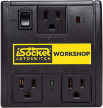 Load image into Gallery viewer, i-Socket Workshop Automated Vacuum Switch - Power Tool Activated Sensor and Automatic Shutoff - Workshop Safety Device - for Contractors and Woodworkers
