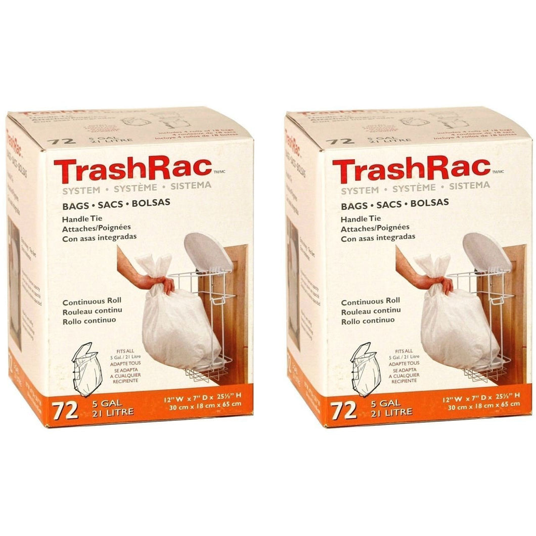 Sunbeam Trashrac Trash Bags 5 Gal. 0.7 Mil 72 Bags / Box