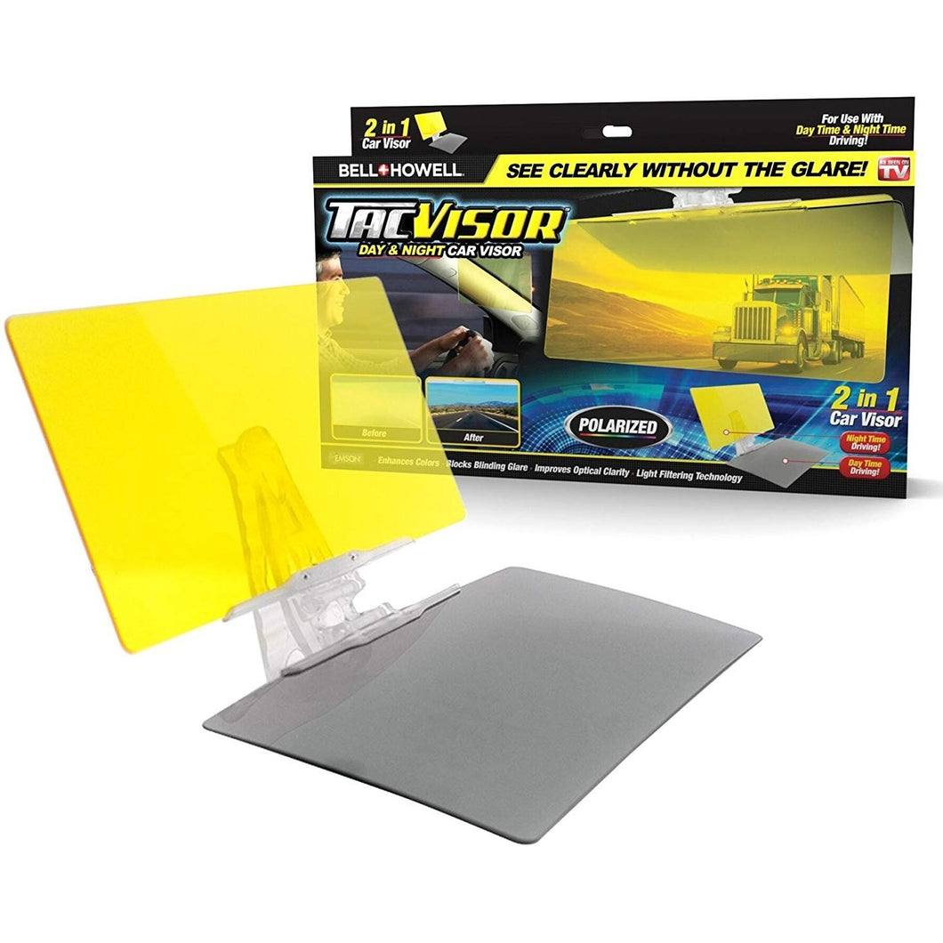 Bell + Howell TACVISOR for Day and Night, Anti-Glare Car Visor, UV-Filtering/Protection As Seen On TV