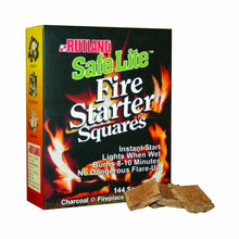 Load image into Gallery viewer, Rutland Safe Lite Fire Starter Squares, 144-Square - 2 Pack
